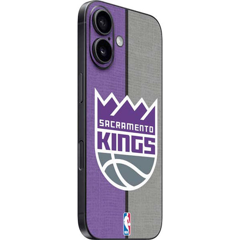 NBA Sacramento Kings Split Canvas iPhone 16 Plus Skin